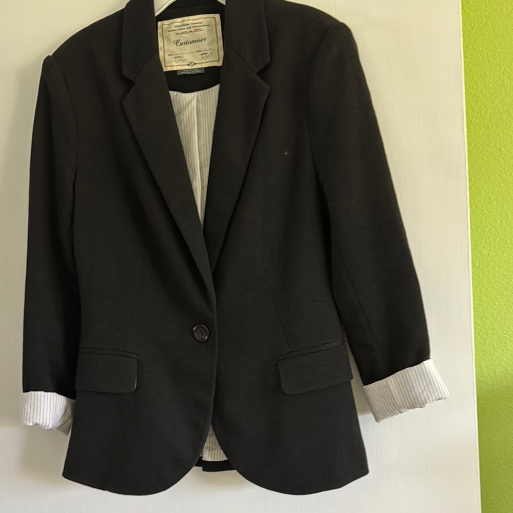 Catherines Black Blazer Modern Tailored Suit Jacket